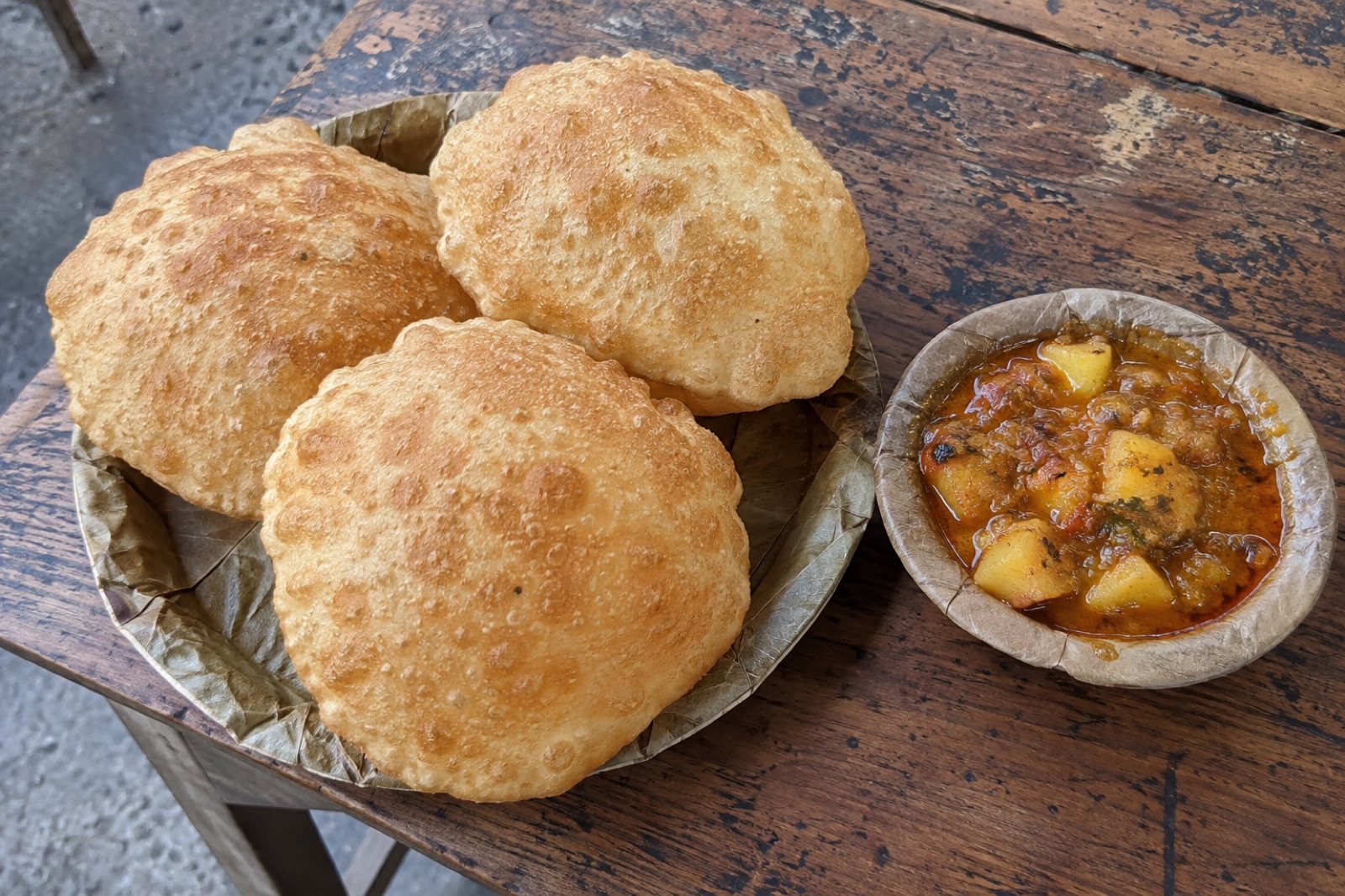Aloo Puri — vegetarian Rishikesh dish