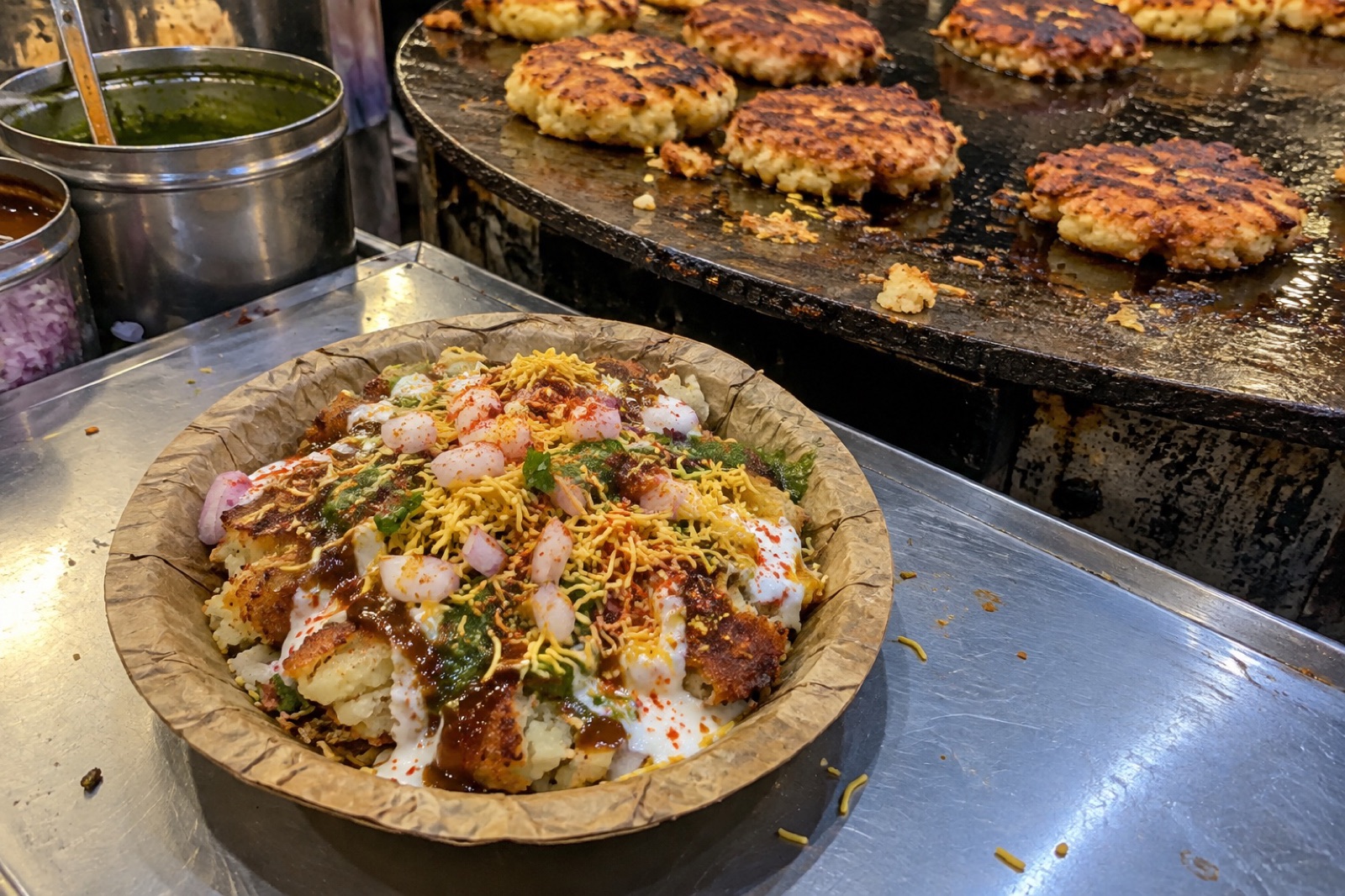 Aloo Tikki Chaat — vegetarian Haridwar dish