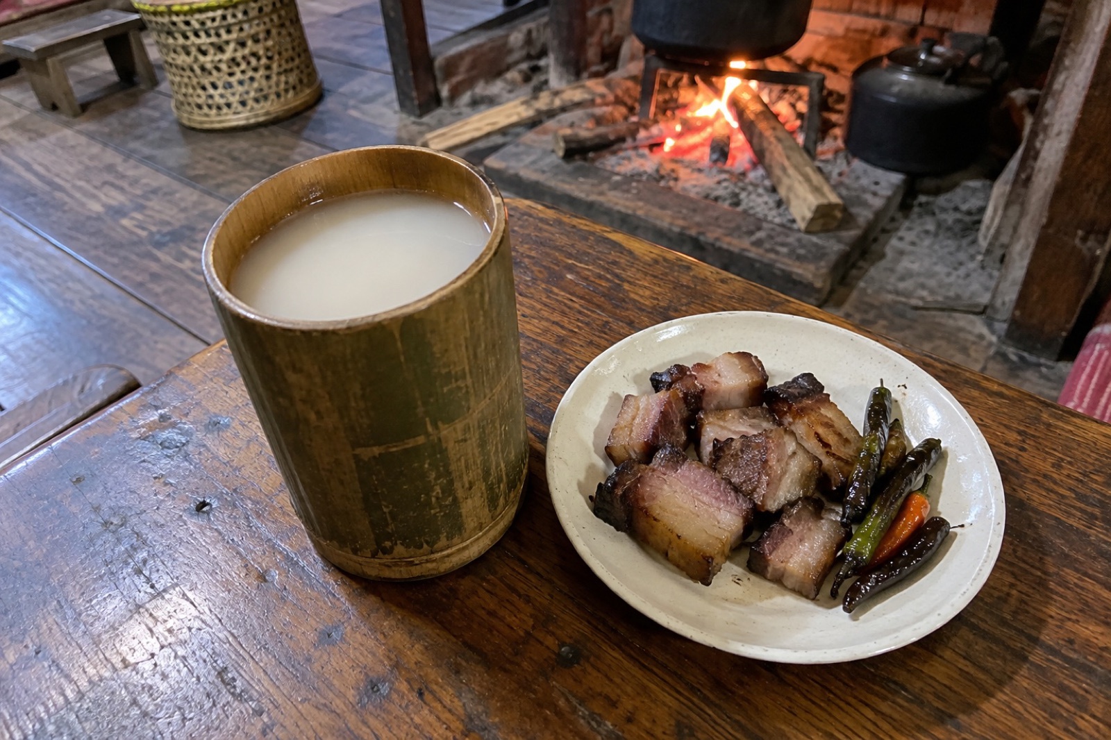 Apong & Village Fare — vegetarian Majuli dish