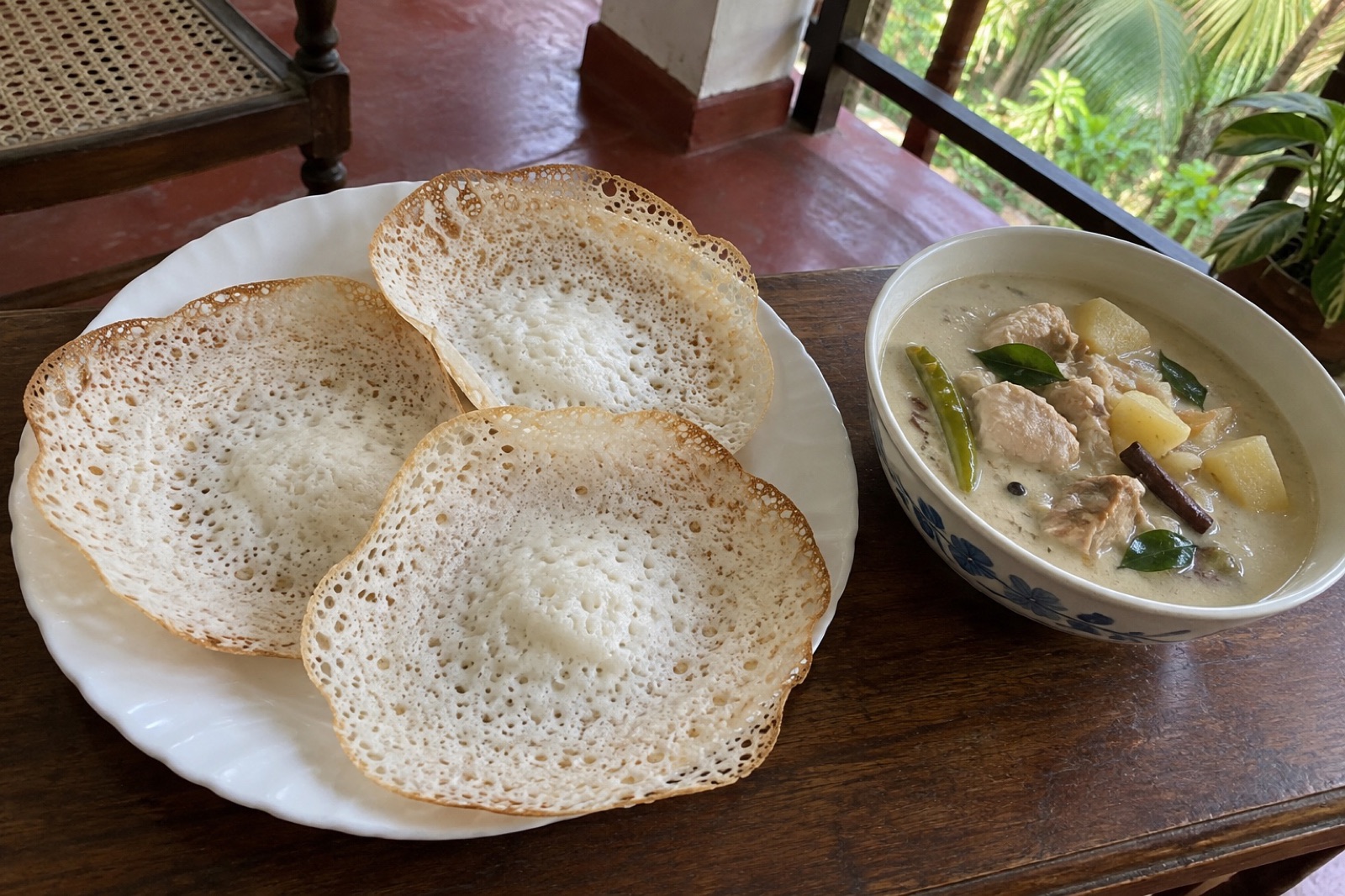 Appam & Stew — vegetarian Varkala dish