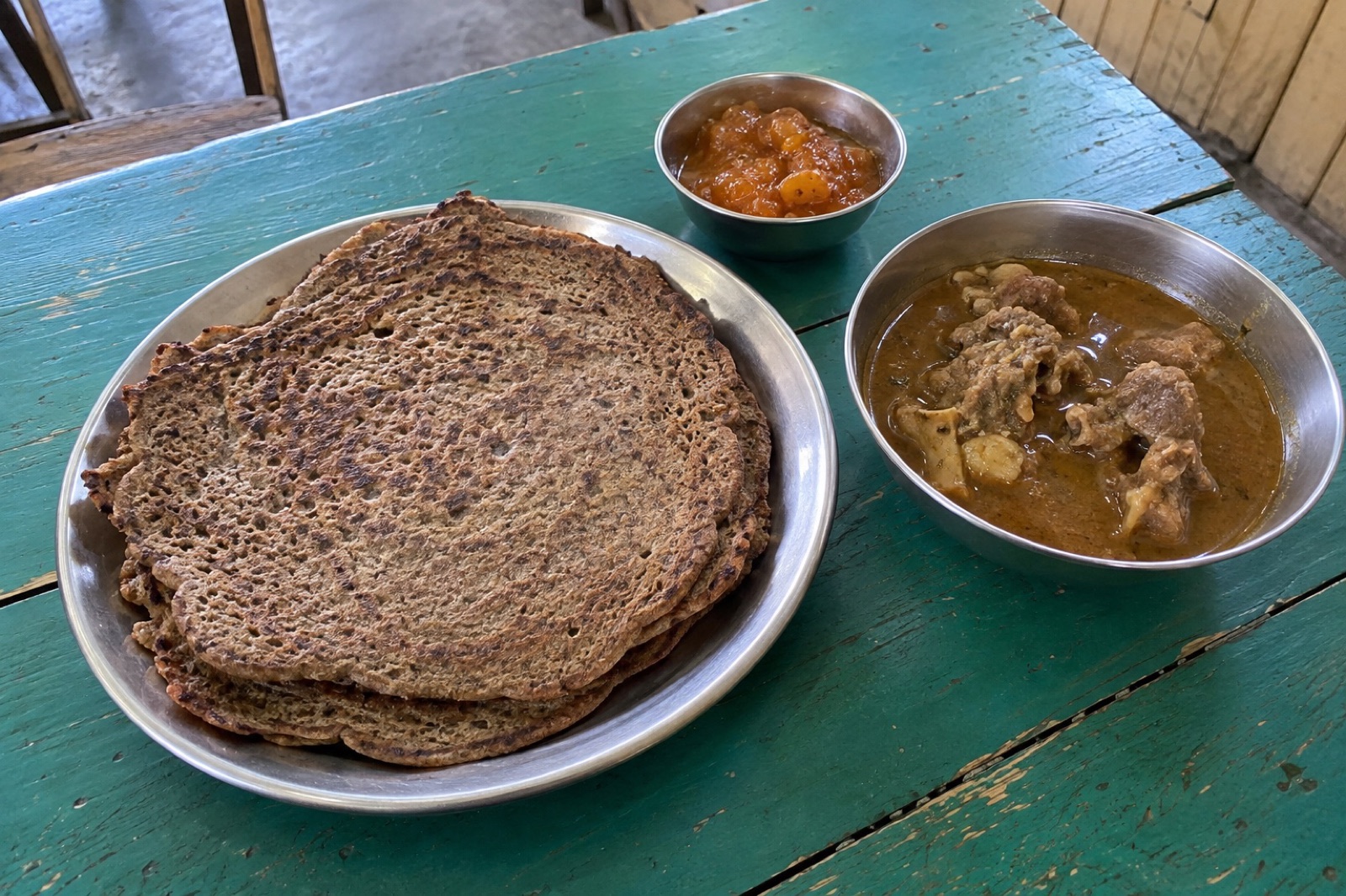 Balti Cuisine — non-vegetarian Nubra Valley dish
