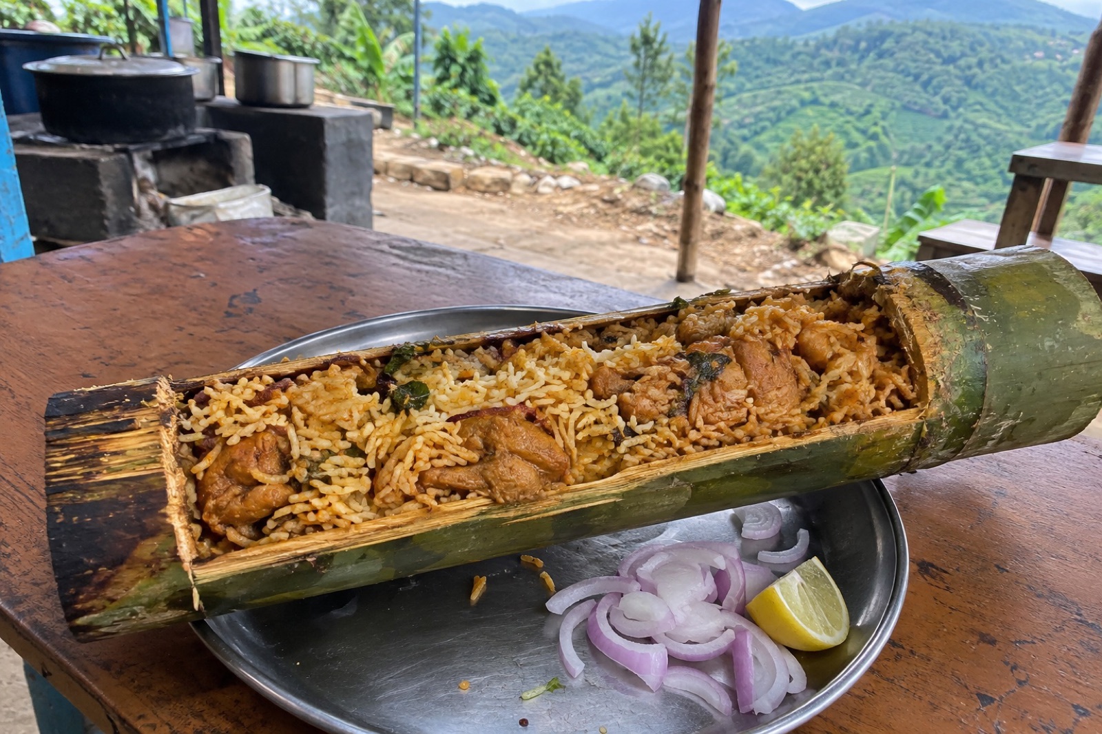 Bamboo Biryani — non-vegetarian Araku Valley dish