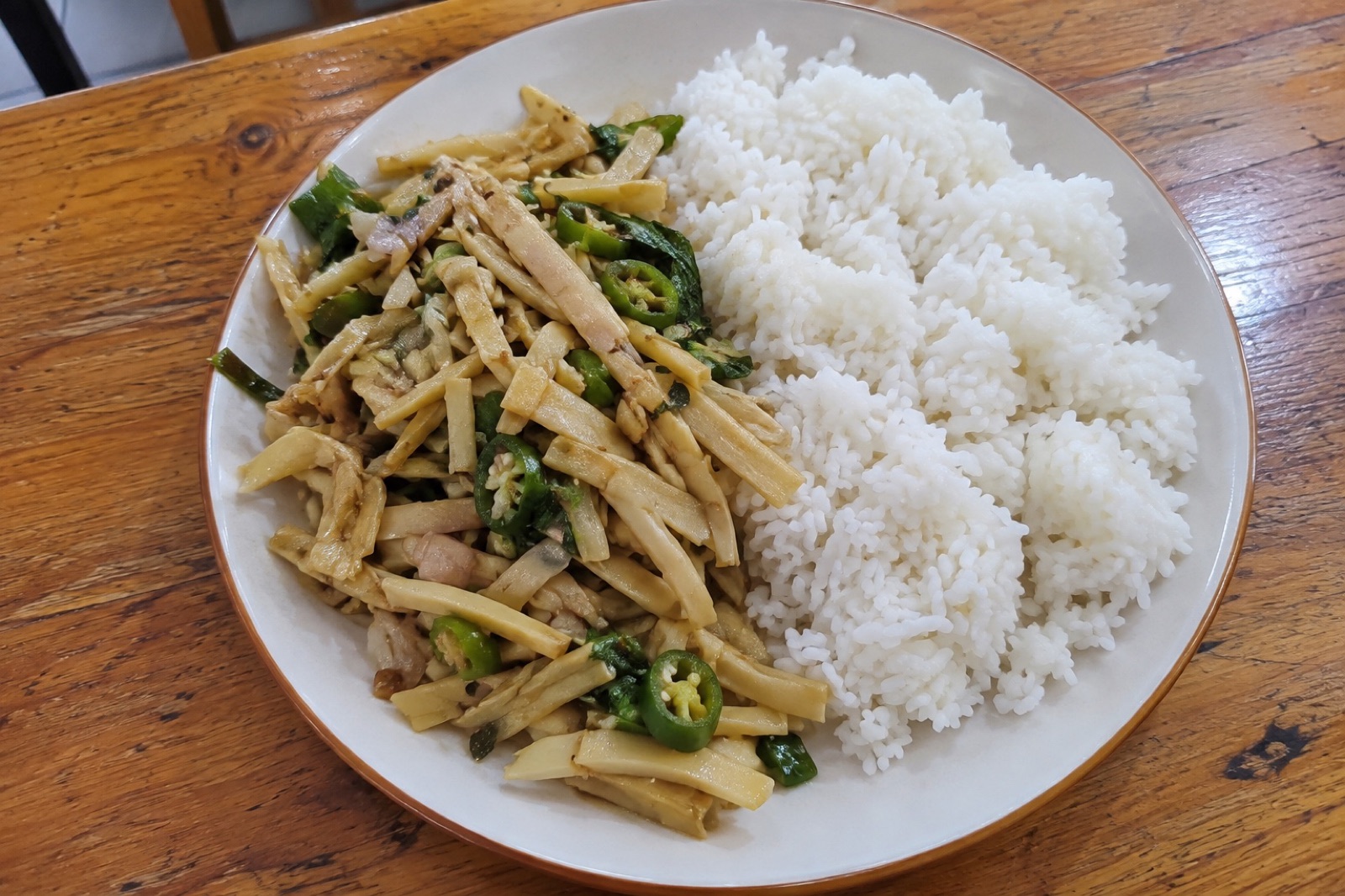 Bamboo Shoot Fry — vegetarian Aizawl dish