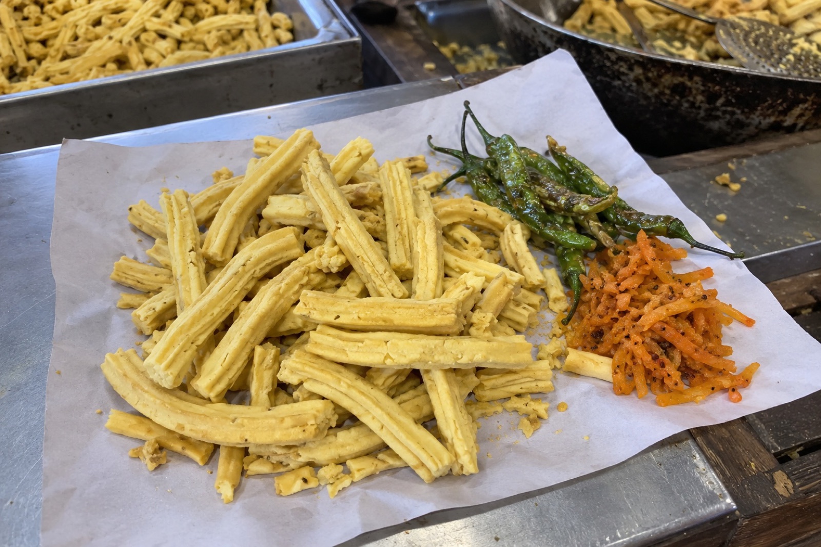 Ganthiya & Chutney — vegetarian Somnath dish