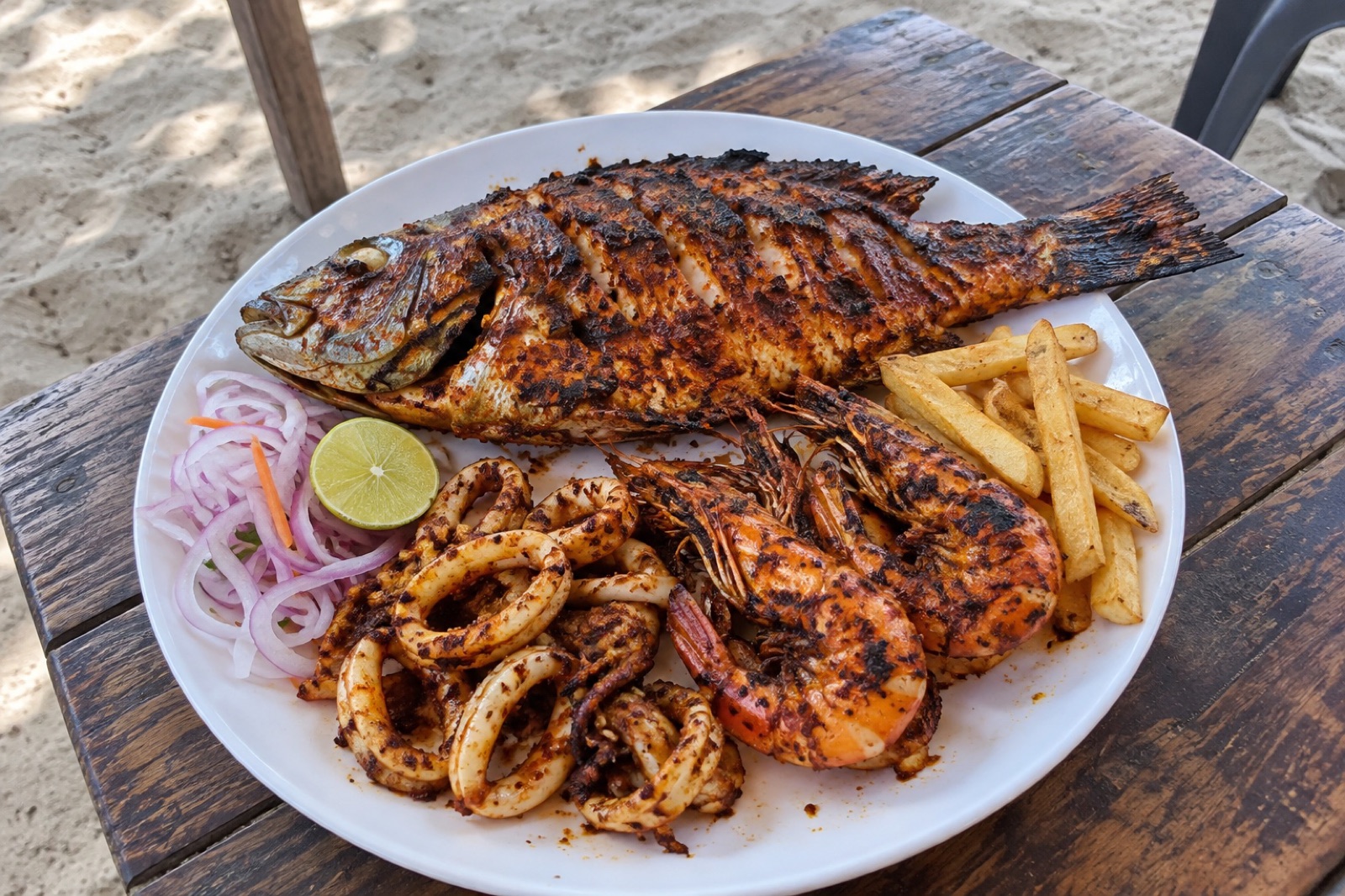 Grilled Seafood — non-vegetarian Kovalam dish