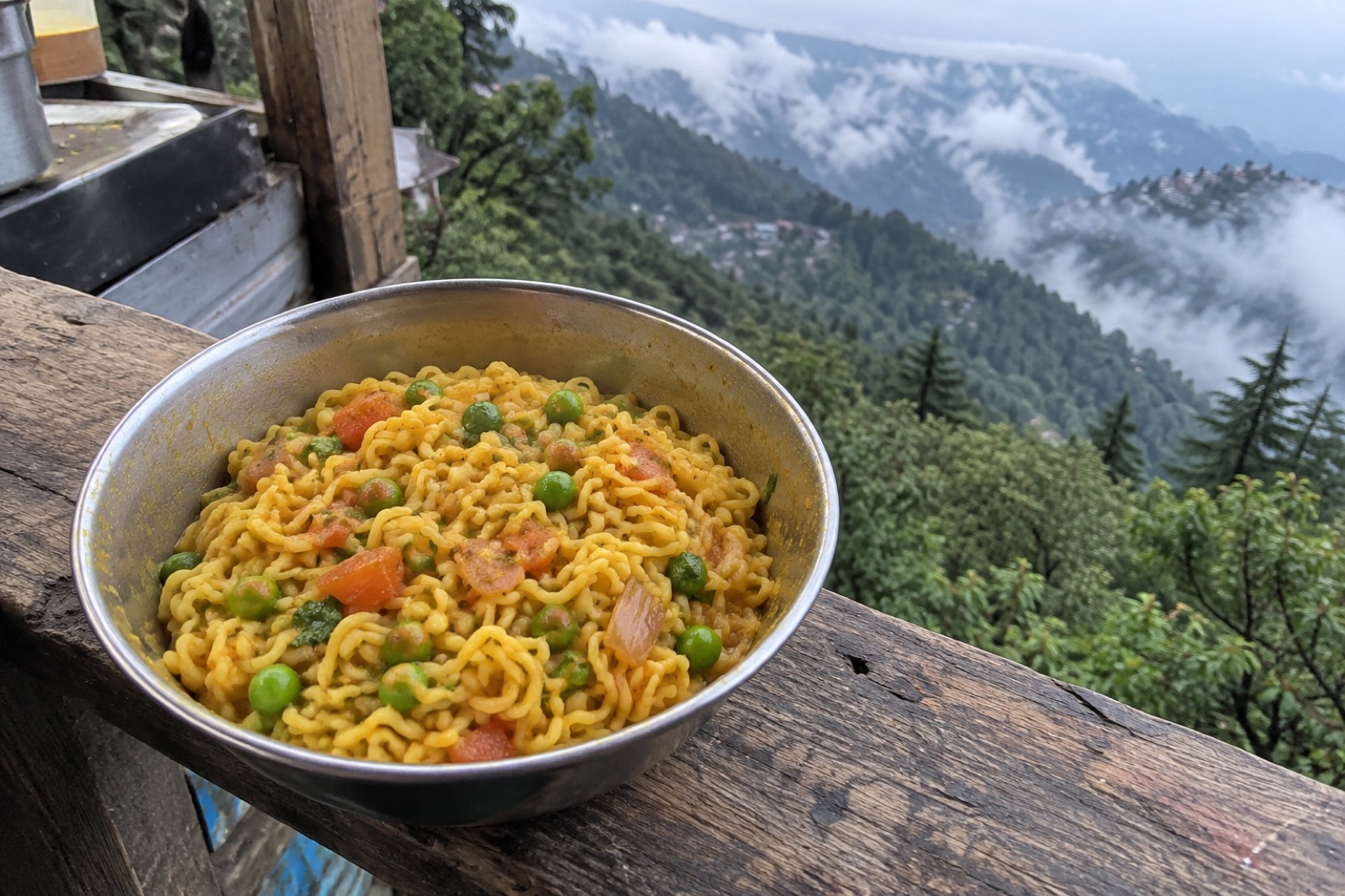 Hillside Maggi — vegetarian Mussoorie dish
