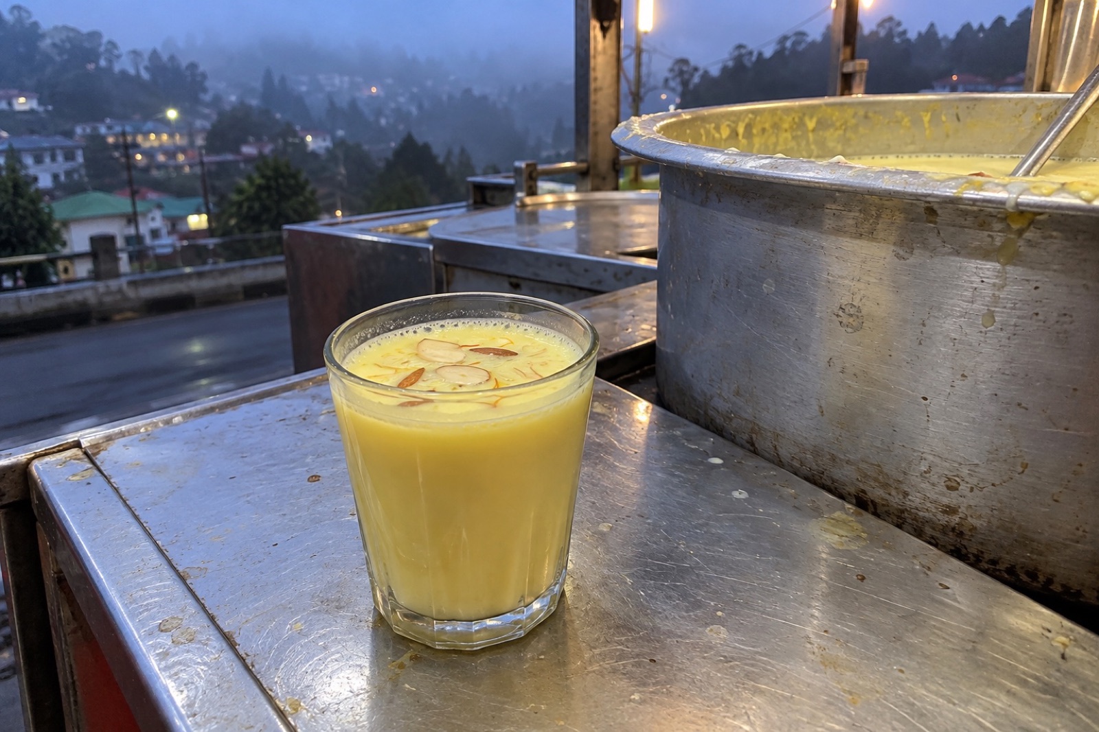 Hot Badam Milk — vegetarian Yercaud dish
