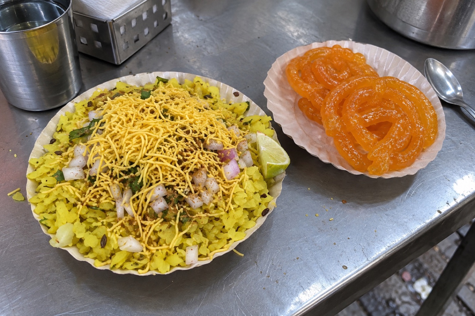 Indori Poha-Jalebi — vegetarian Indore dish