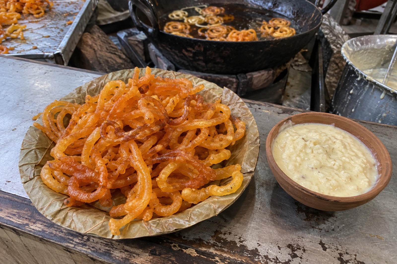 Jalebi & Rabri — vegetarian Haridwar dish