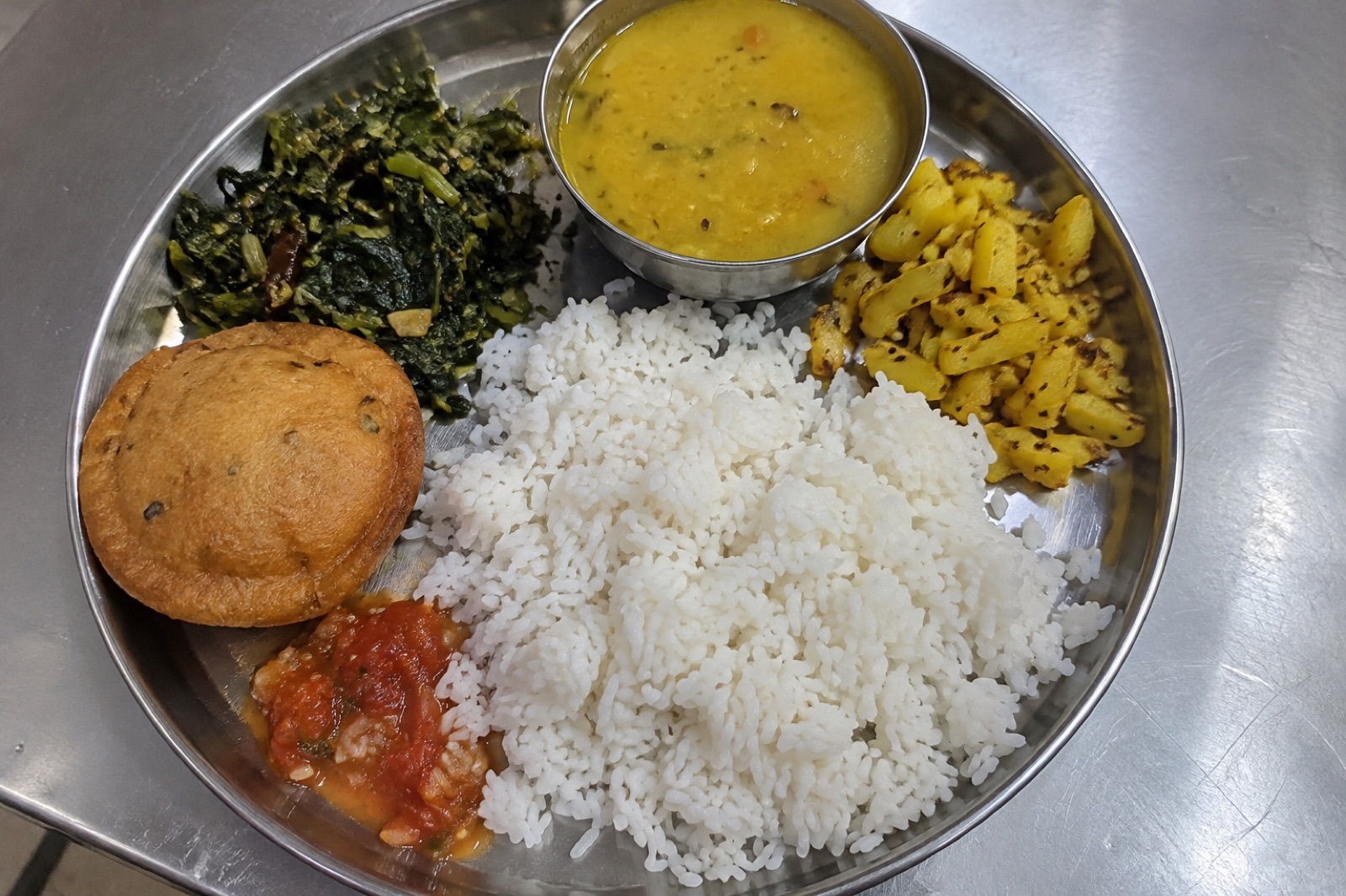 Jharkhandi Thali — vegetarian Netarhat dish