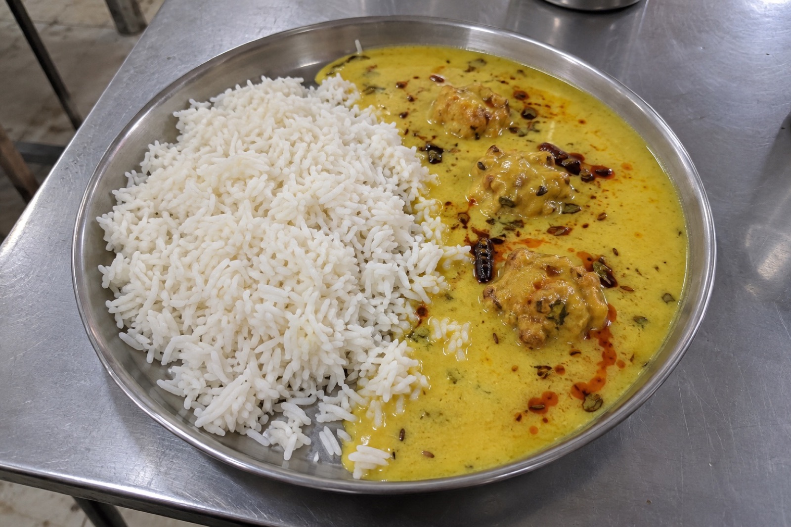 Kadhi Bhaat — vegetarian Khajuraho dish