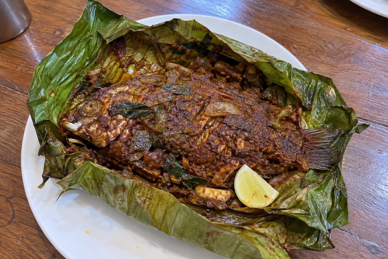 Karimeen Pollichathu — non-vegetarian Kovalam dish