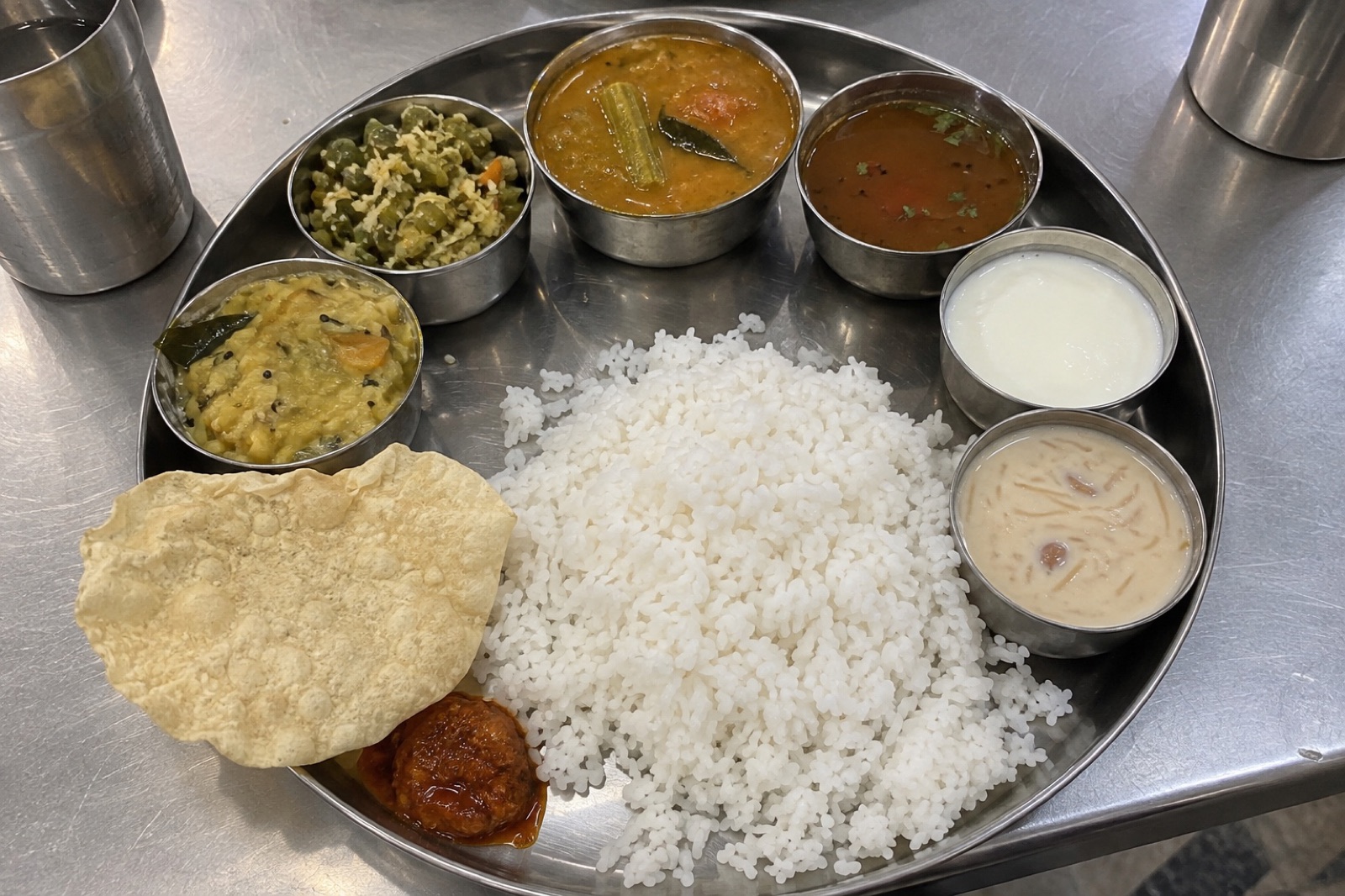 Karnataka Veg Meals — vegetarian Shravanabelagola dish