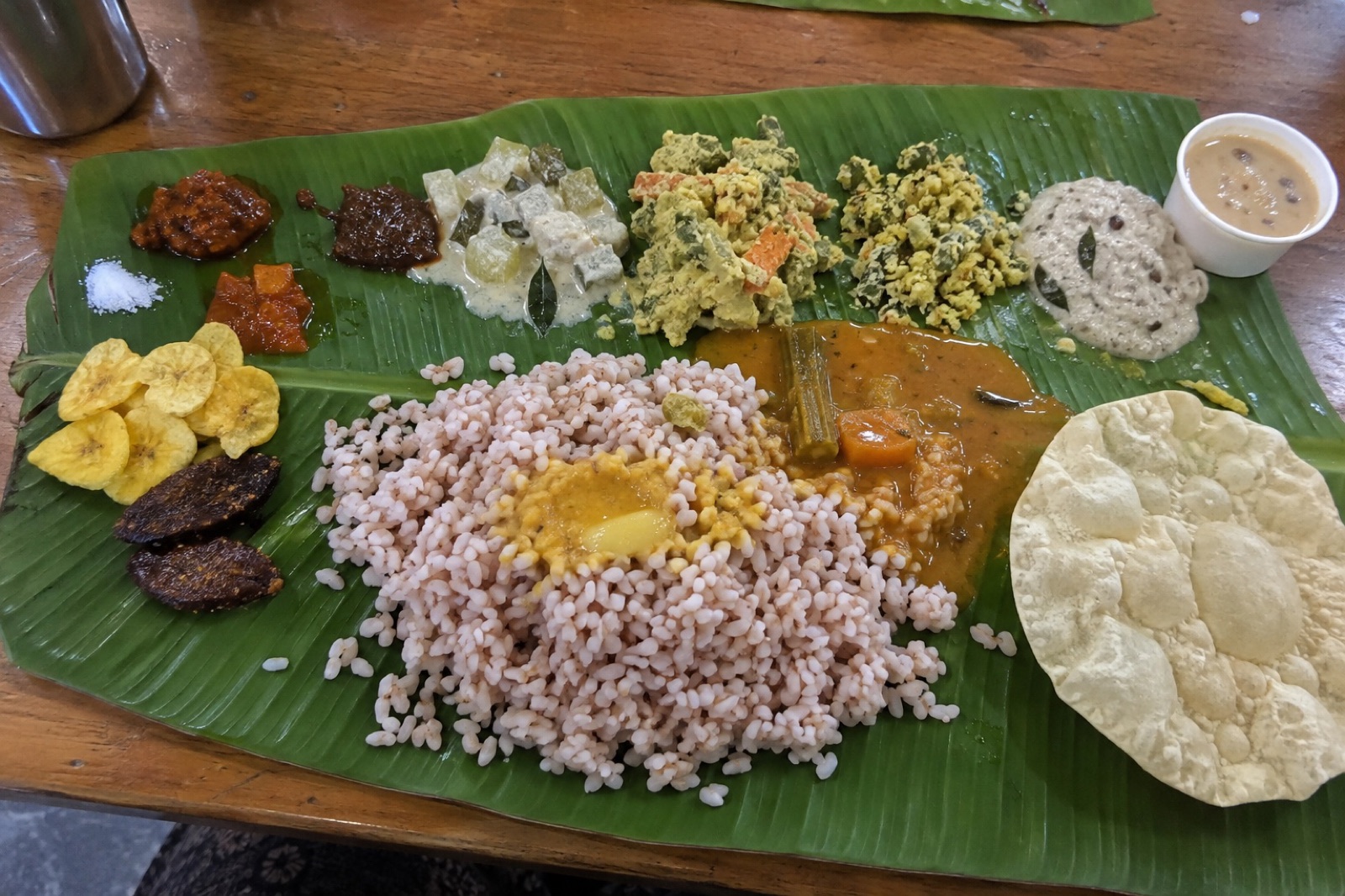 Kerala Sadya — vegetarian Varkala dish
