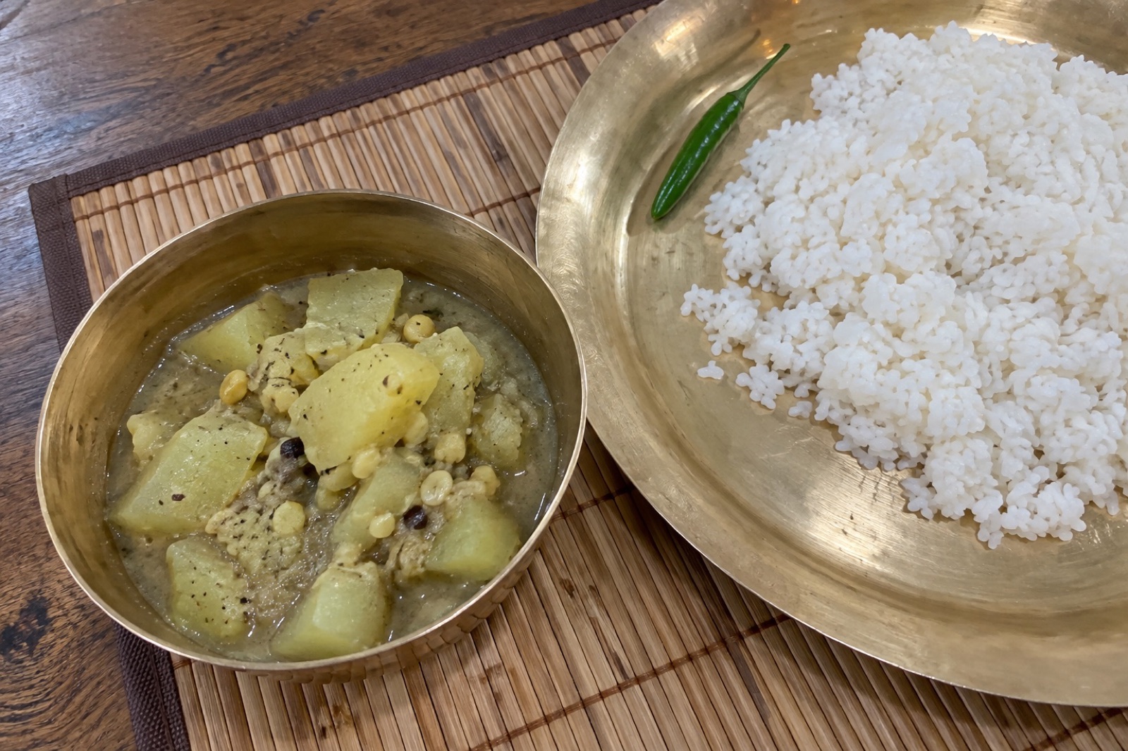 Khar — vegetarian Majuli dish