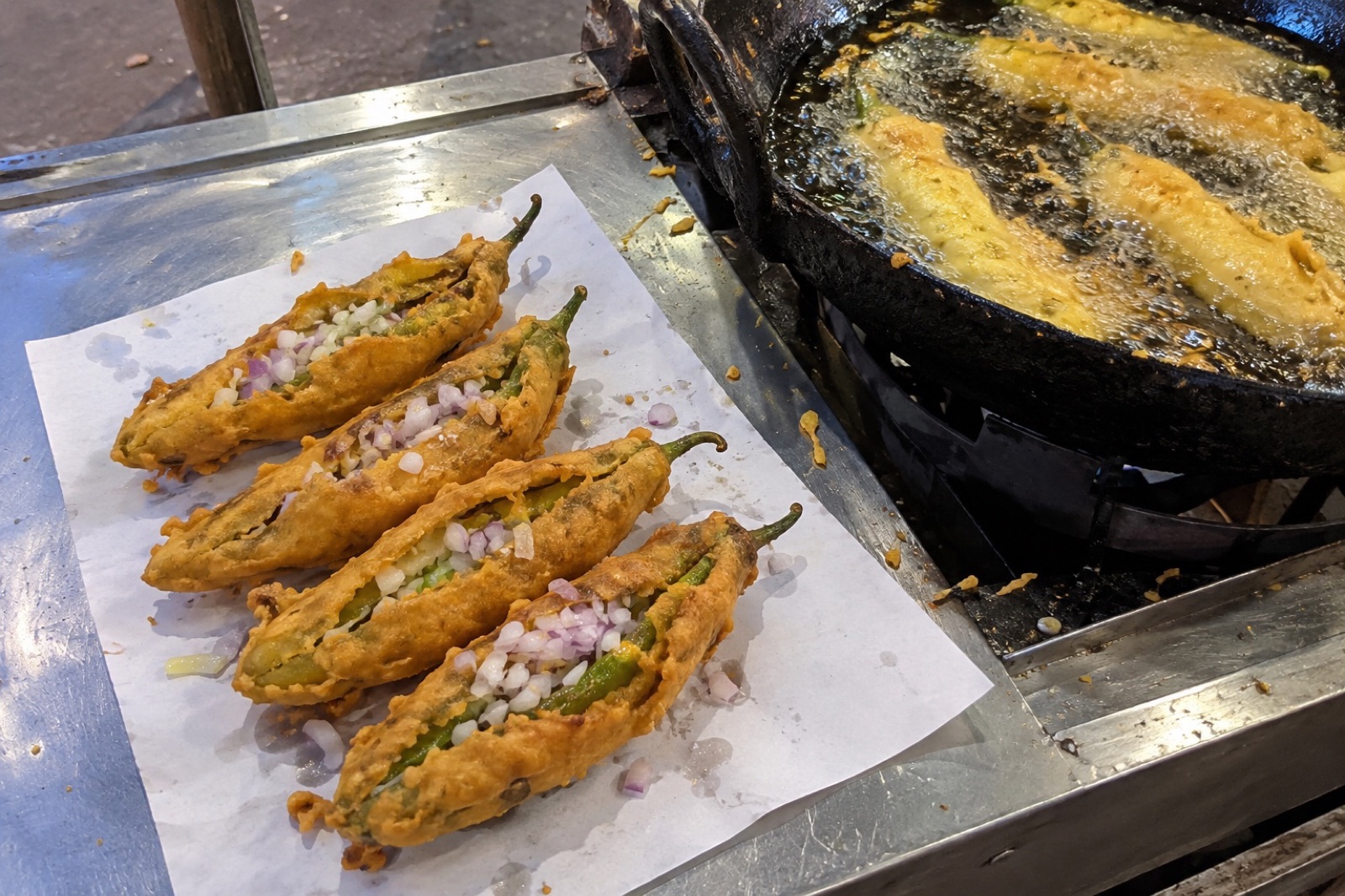 Mirchi Bajji — vegetarian Warangal dish