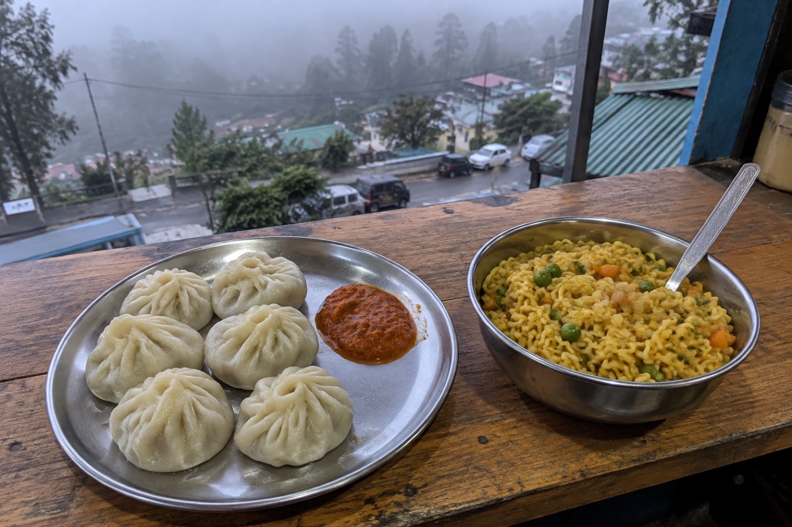 Momos & Maggi — vegetarian Yercaud dish