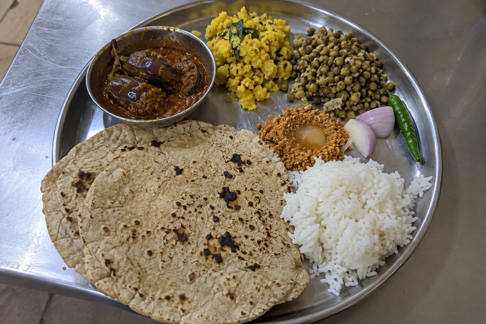 North Karnataka Thali — vegetarian Badami dish