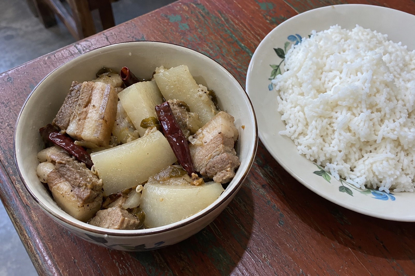 Phagshapa — non-vegetarian Pelling dish