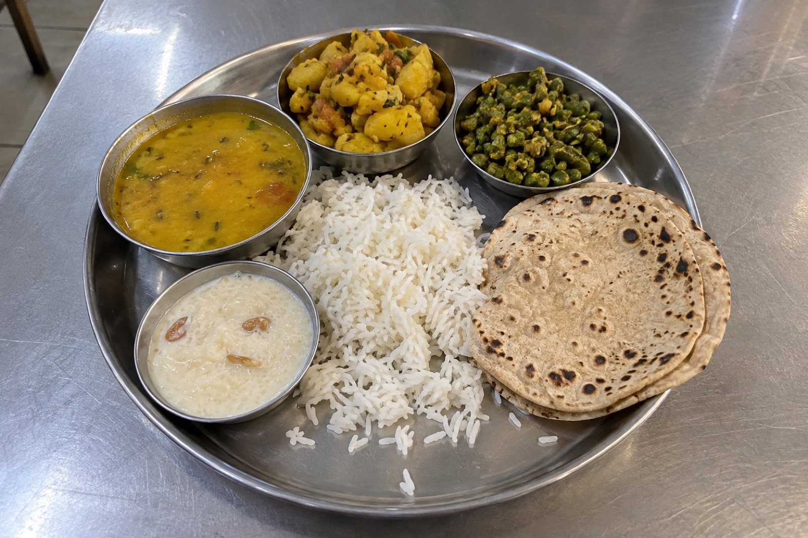 Sattvic Thali — vegetarian Haridwar dish