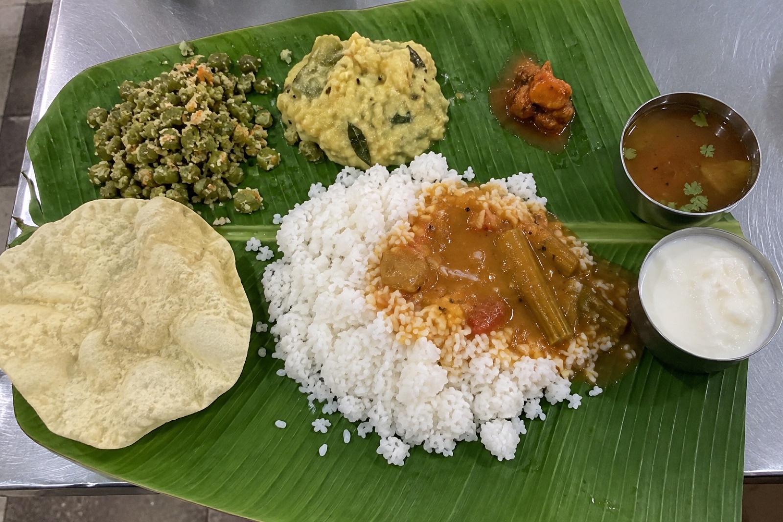 Tamil Banana-Leaf Meals — vegetarian Pondicherry dish