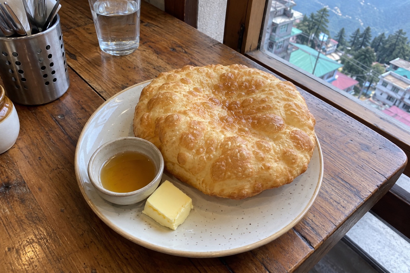 Tibetan Bread & Honey — vegetarian Dharamshala dish