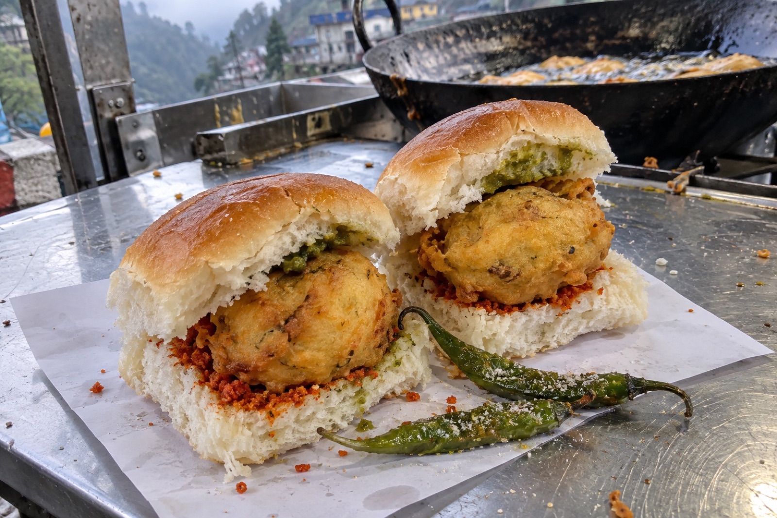 Vada Pav — vegetarian Matheran dish