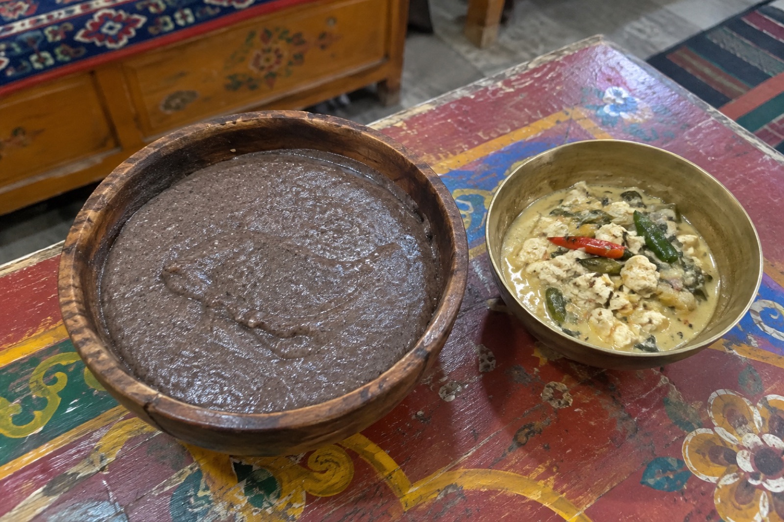 Zan — vegetarian Bomdila dish