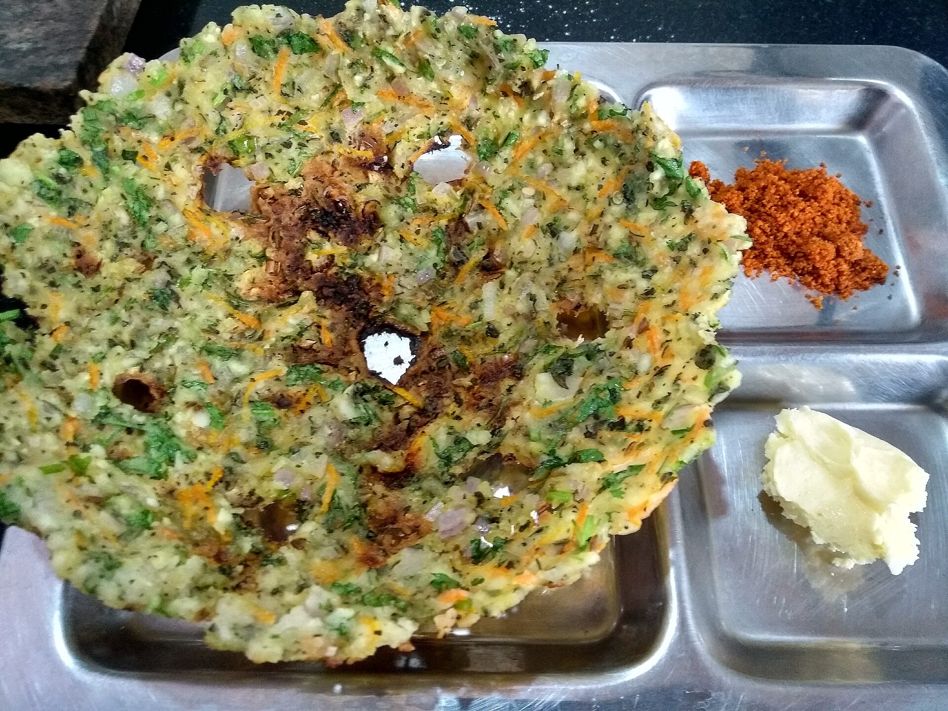Akki Roti — vegetarian Sringeri dish
