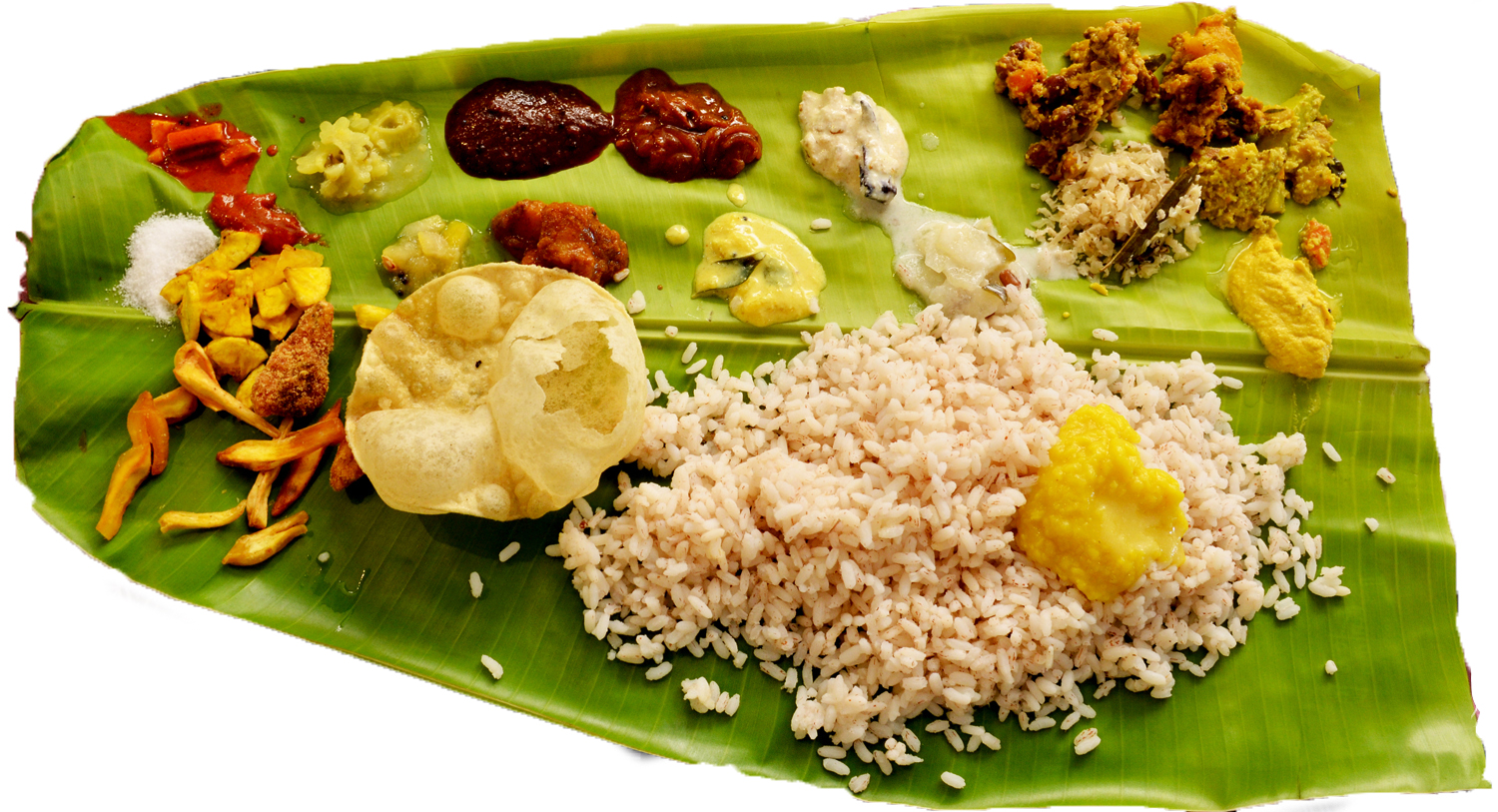 Kerala Sadya — vegetarian Alleppey (Alappuzha) dish