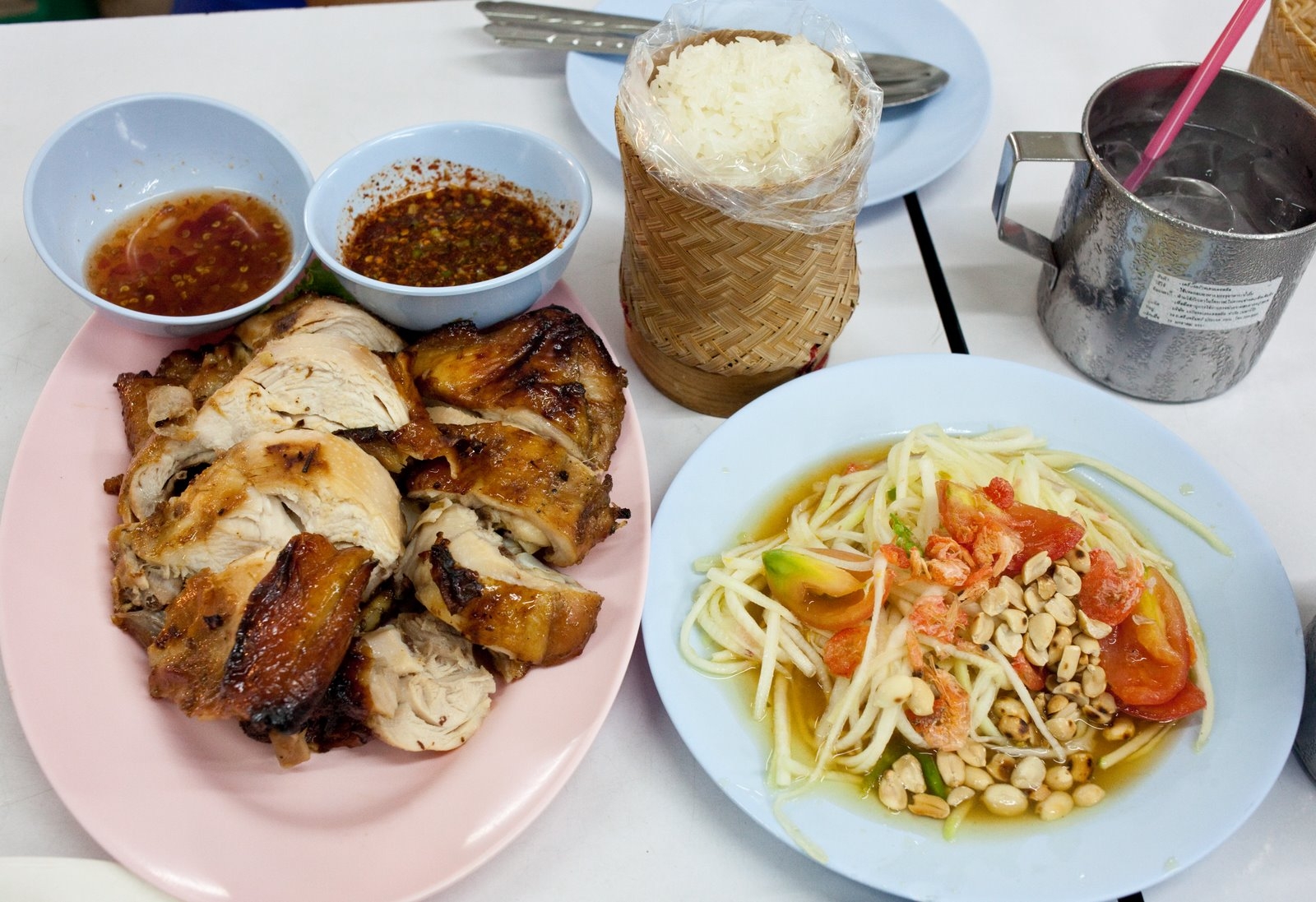 Gai yang and sticky rice — non-vegetarian Udon Thani dish