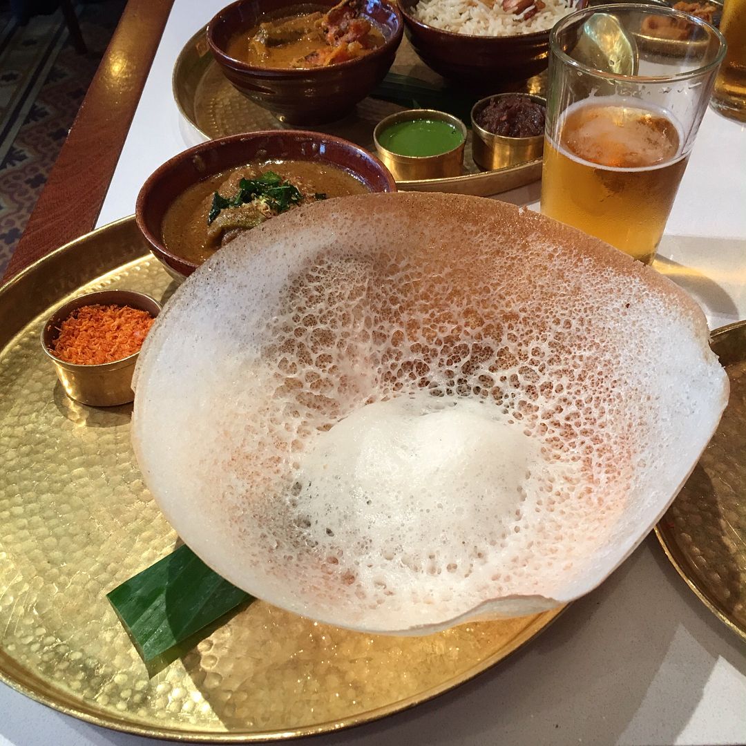 Appam with Stew — vegetarian Munnar dish
