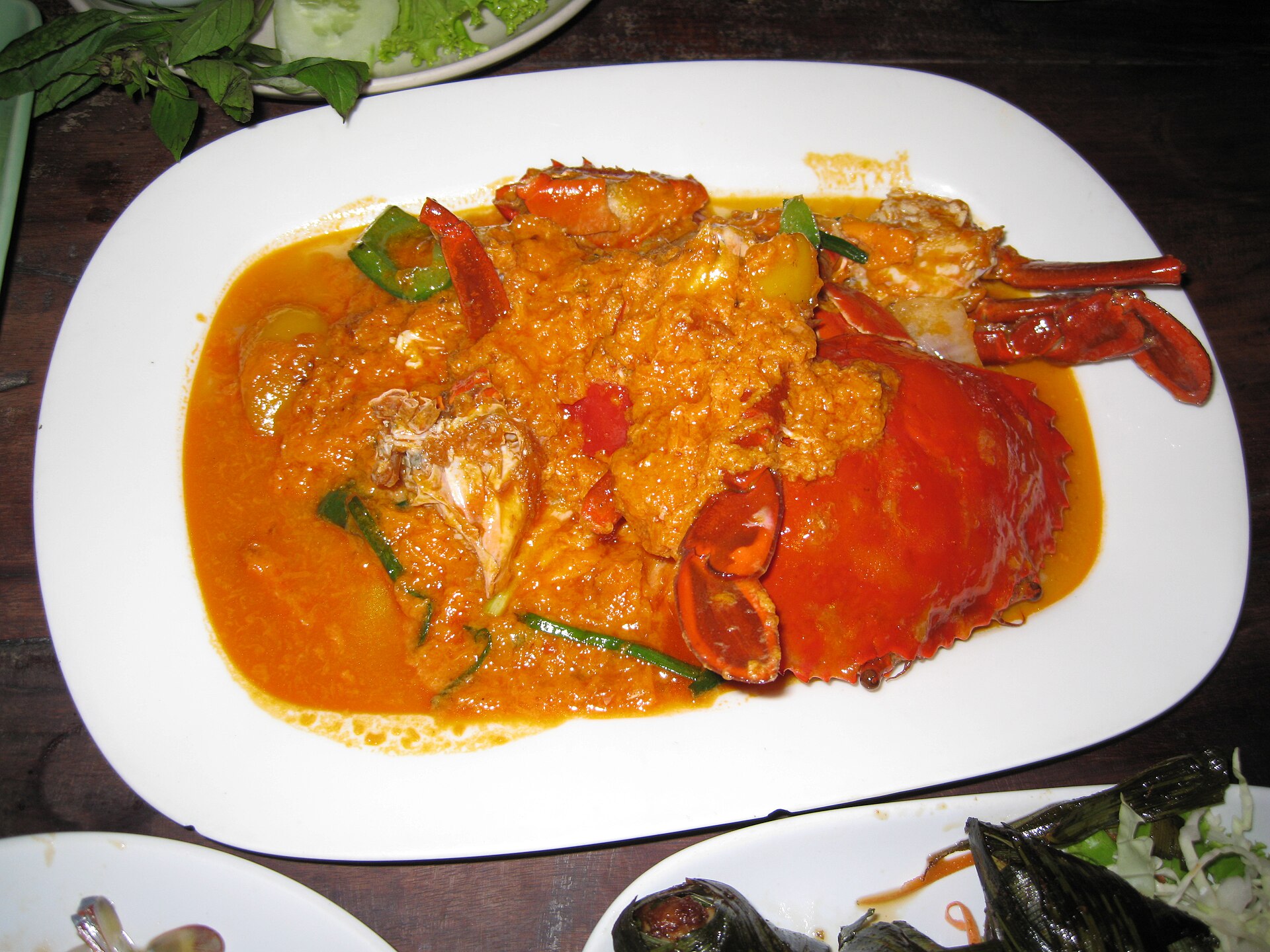 Crab in yellow curry — non-vegetarian Krabi dish