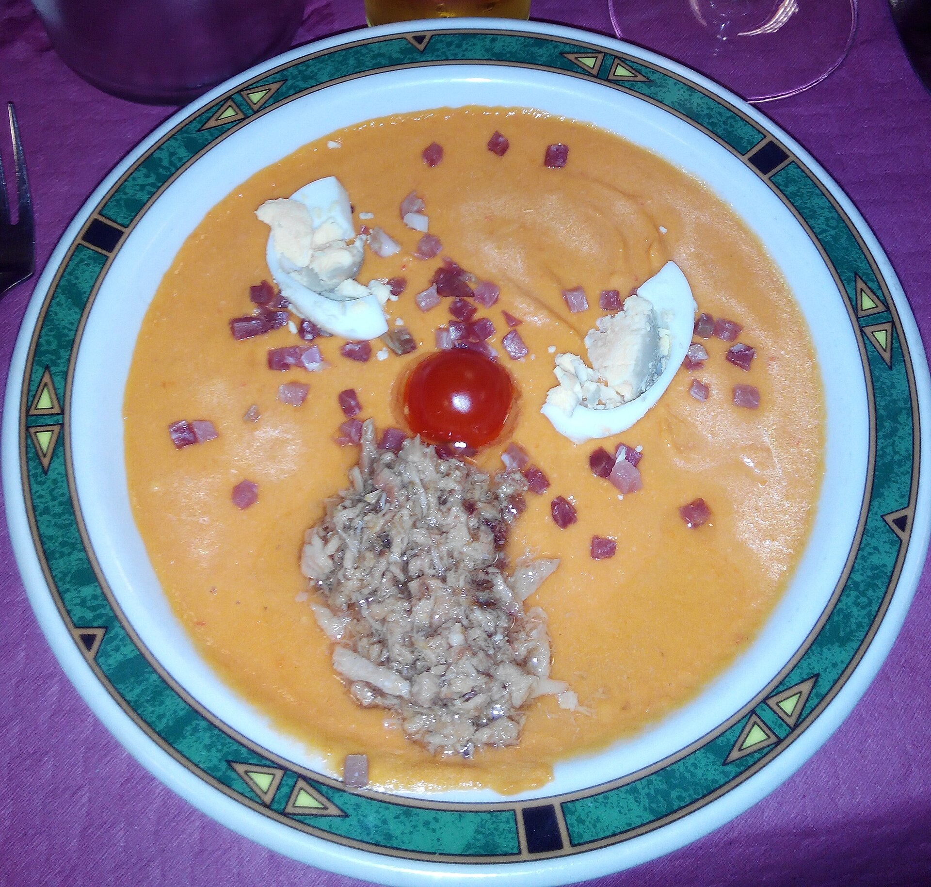 Porra antequerana — non-vegetarian Málaga dish