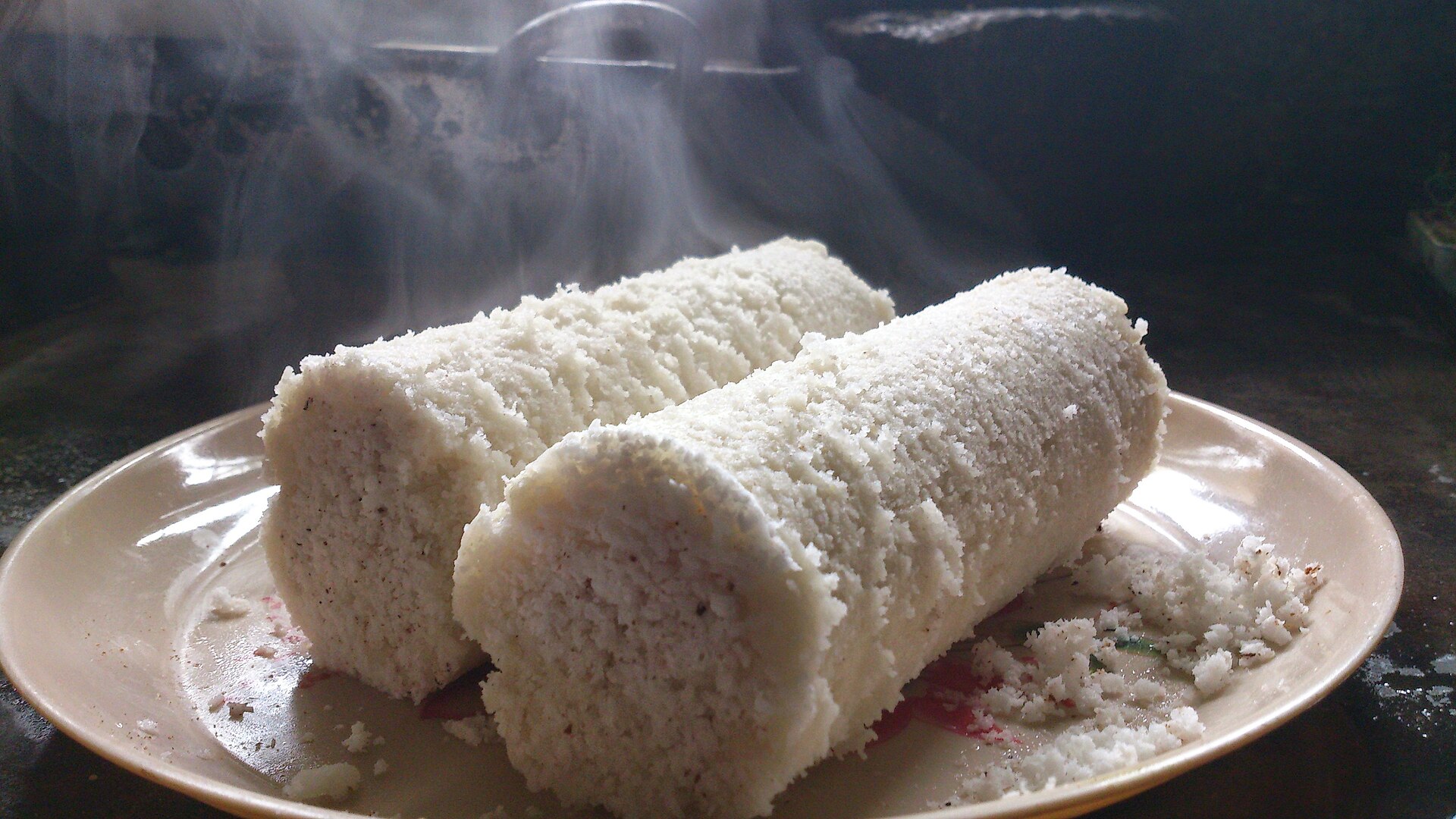 Puttu & Kadala Curry — vegetarian Kochi dish