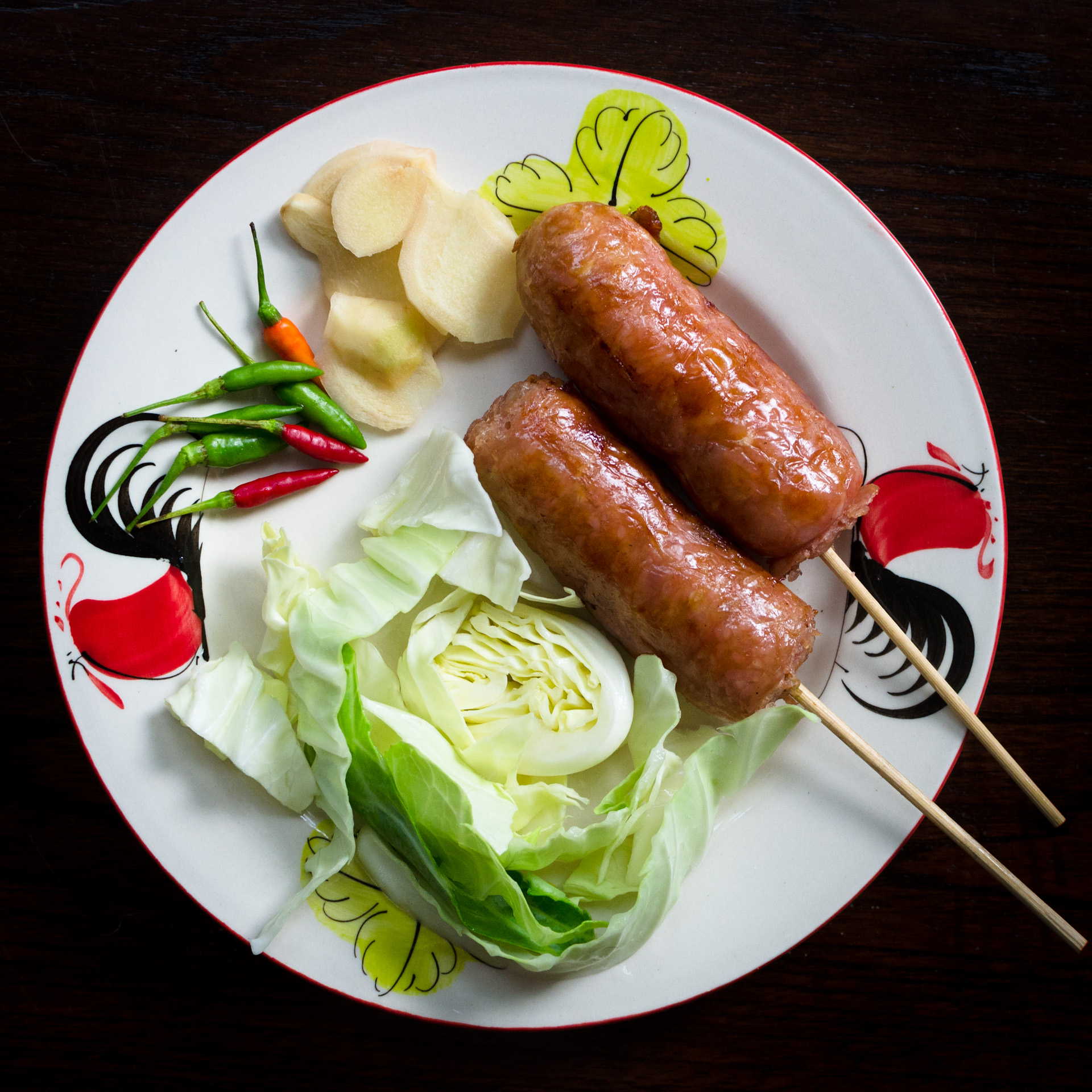 Sai krok Isan — non-vegetarian Udon Thani dish