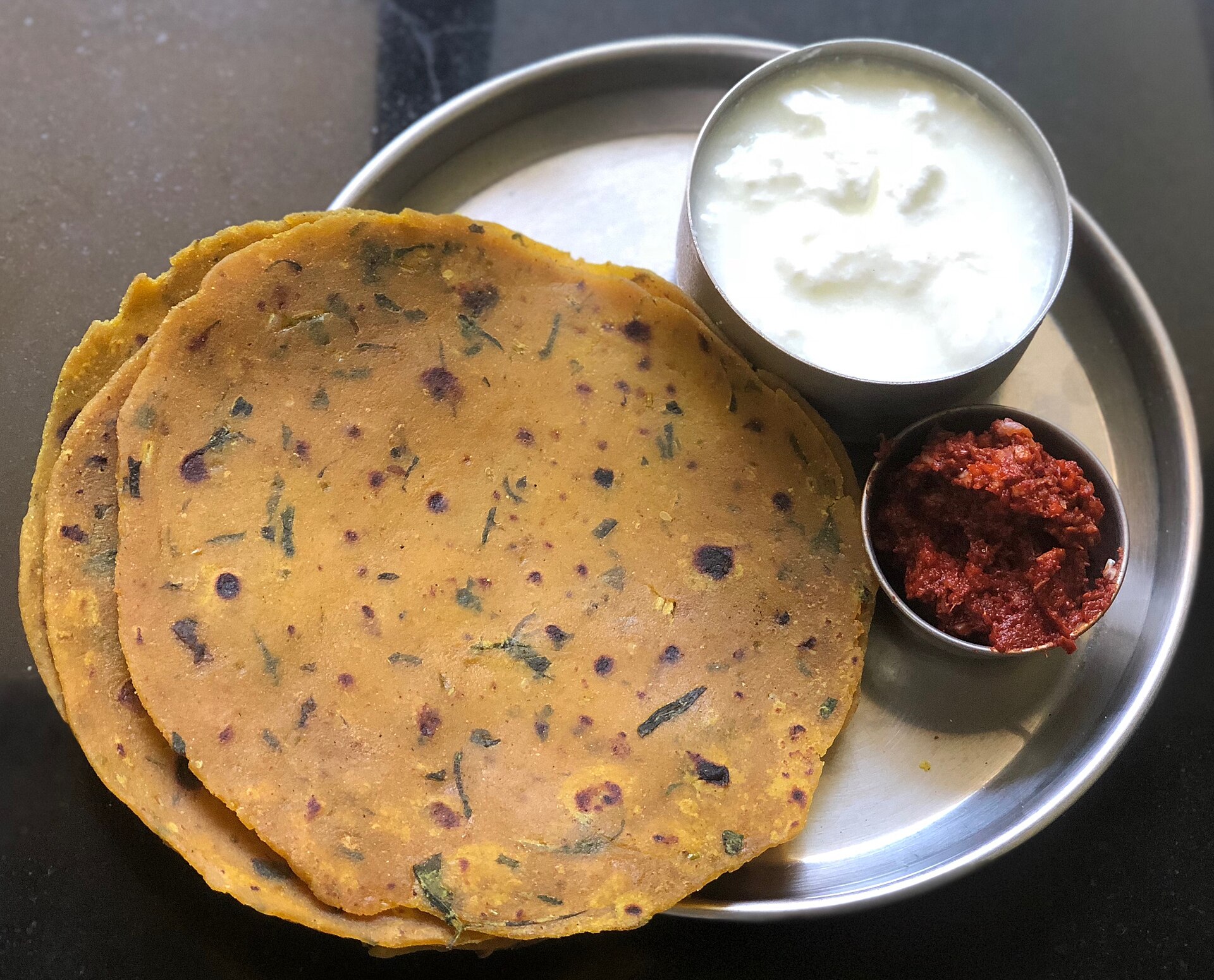 Thepla — vegetarian Ahmedabad dish
